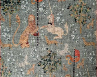 Velour microfiber printed fabric sold by the meter, decorative fabric upholstery fabric furniture fabriccurtain fabric animal motif unicorn