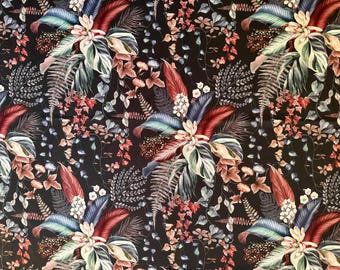 Decorative fabric curtain fabric floral upholstery fabric upholstery fabric fabric by the meter velour 6 colors EURO 17.70 p.mtr.