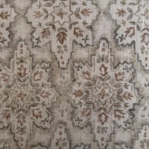 Druckstoff Naturfaser Ornament Grau-Beige Beige-Grau Beige-Braun – Deko-Bezug-Polster-Möbel-Vorhang- & Bekleidungsstoff, Meterware, 280 cm