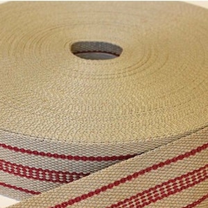 Fita de juta para estofamento, 50 metros, cordão para cadeiras, estofados, sofás, fixação de móveis, decoração e artesanato, 7 cm, natural, 1,00 p.mt