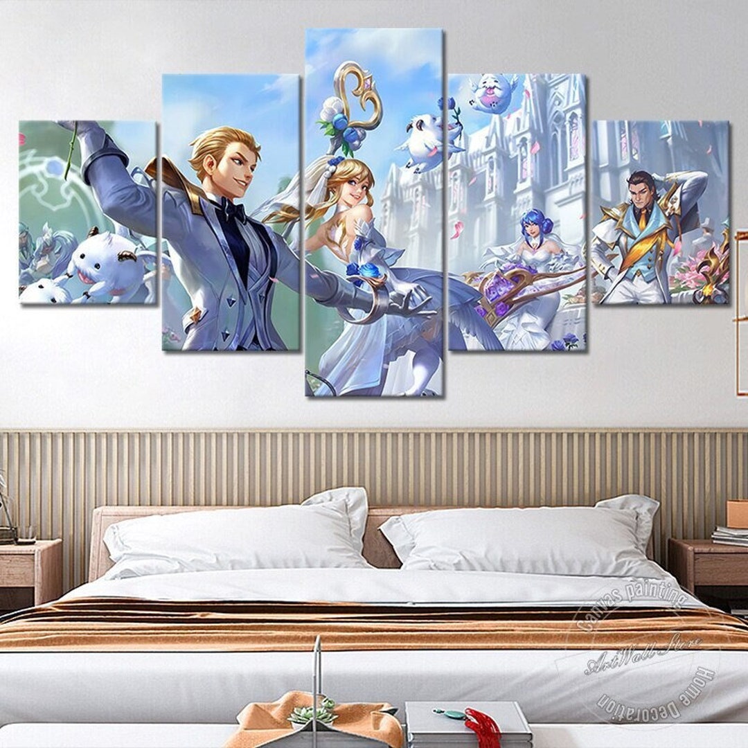 Crystal Rose Ezreal Lux Sona Jarvan Poster Digital Canvas Printing
