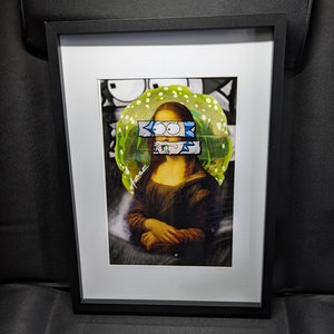 Rick and Morty &#39;Mona Lisa&#39; Collab Print | A4 Poster | Custom Fanart Canvas | Room Décor | Letterbox Surprise