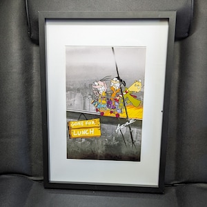 Ed Edd n Eddy &#39;Lunch atop a skyscraper&#39; Collab Print | A4 Poster | Custom Fanart Canvas| Room Décor | Letterbox Surprise