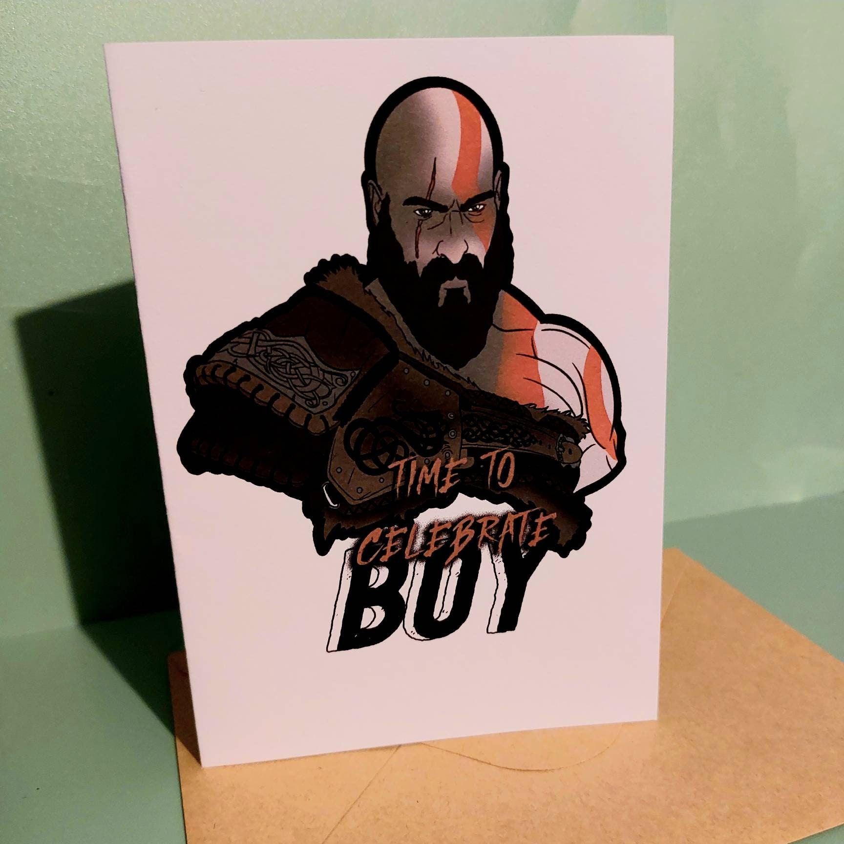 Postcard A6 Set 11 Cards God of War I Digital Painting I Gow 