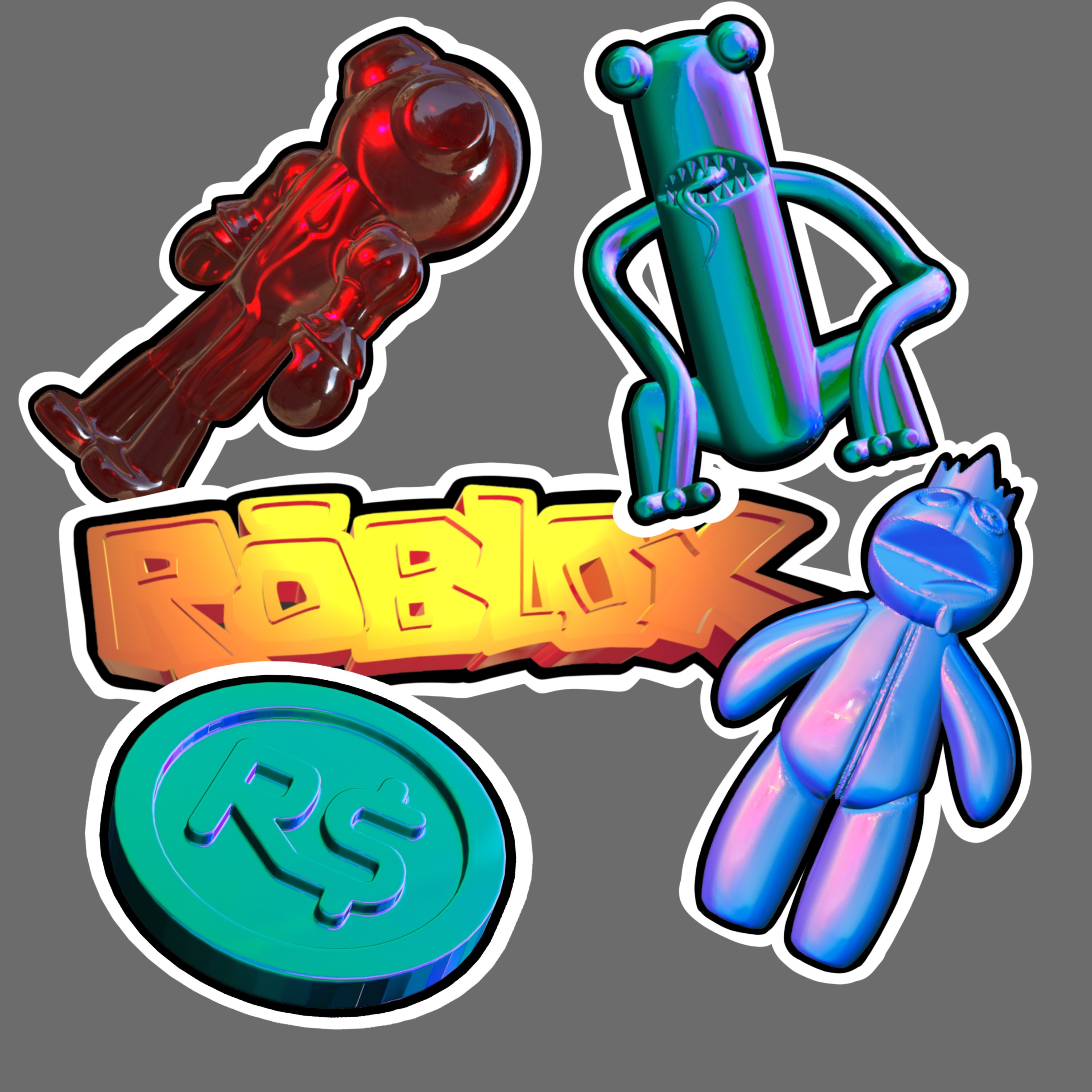 Roblox Rainbow Friends Stickers for Sale