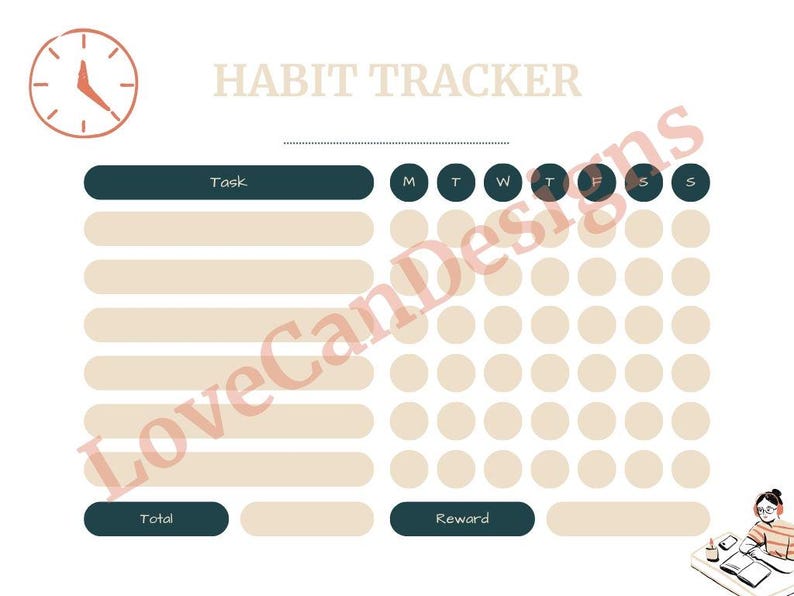 Minimalist Habit Tracker Printable | Daily & Weekly Routine Planner ...