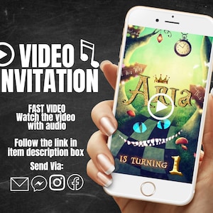 Alice animated invitation|video invitation|birthday video invitation|animated invitation for any occasion