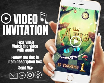 Alice animated invitation|video invitation|birthday video invitation|animated invitation for any occasion