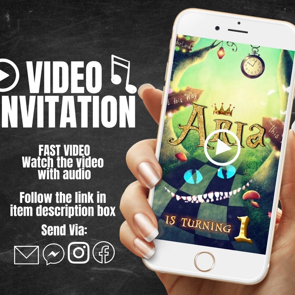 Alice animated invitation|video invitation|birthday video invitation|animated invitation for any occasion