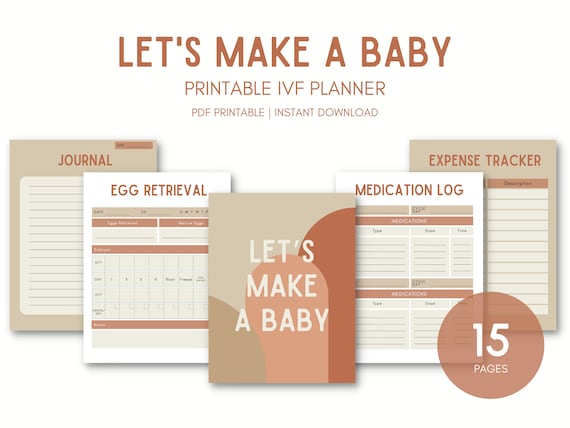 Printable IVF Planner IVF Journal Trying to Conceive | Etsy