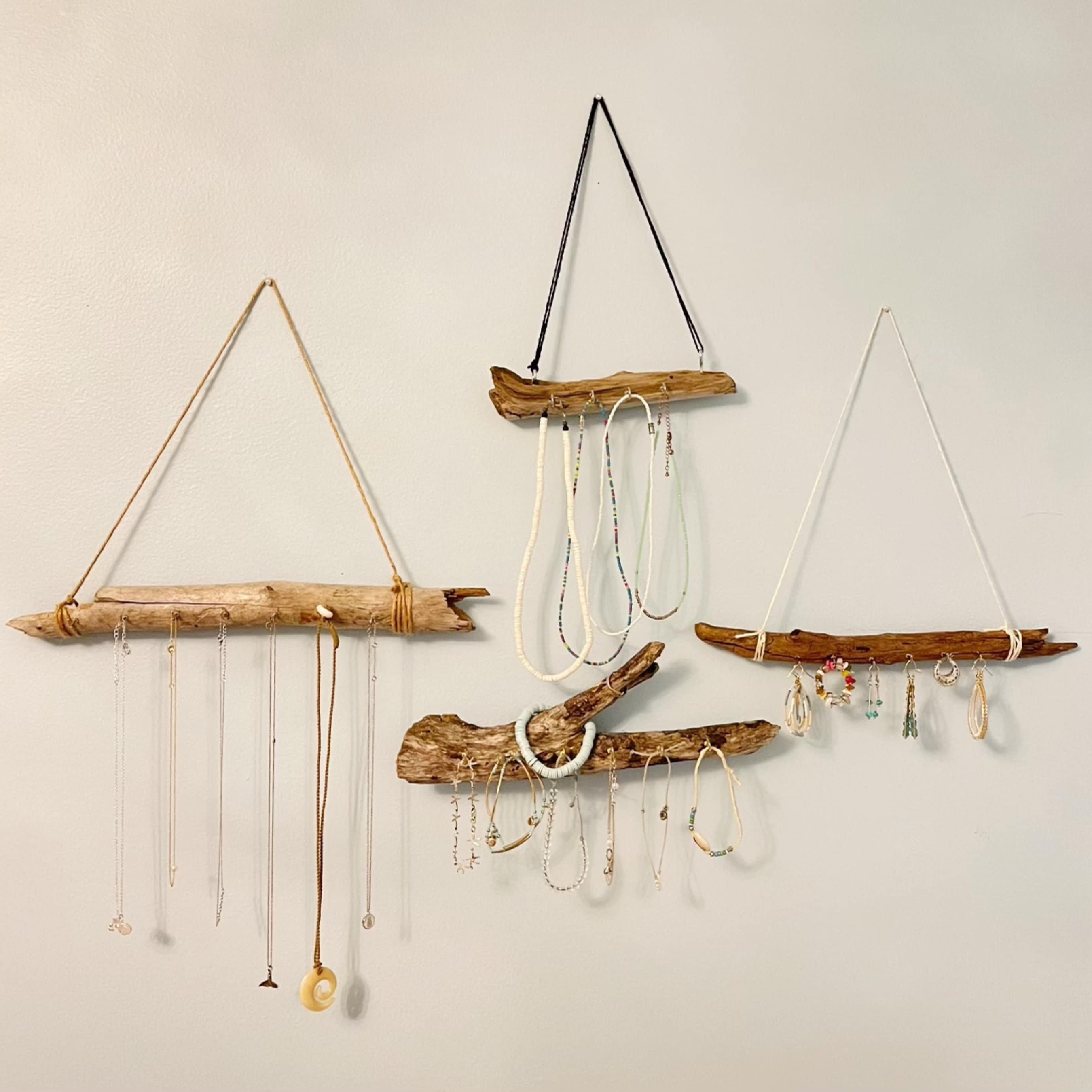 DIY Necklace Hanger from Driftwood or a Giant Cane Root - Cucicucicoo