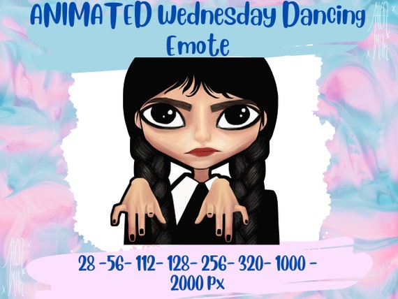 ANIMATED STATIC EMOTE Wednesday Addams Dancing Emote - Etsy