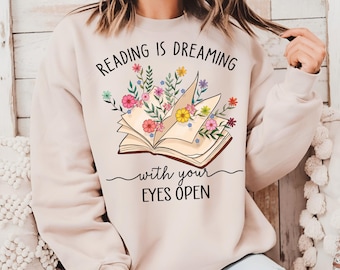 Reading Is Dreaming PNG: Book Lover Sublimation Design (Digital Download)