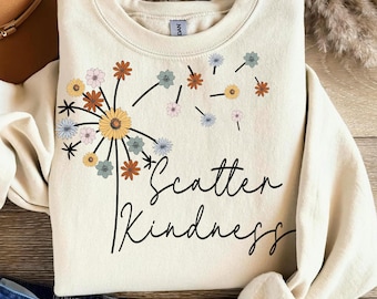 Scatter Kindness Dandelion PNG: Sublimation Design (Digital Download)