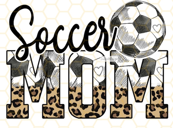 Leopard Soccer Mom PNG: Sublimation Design (Digital Download)
