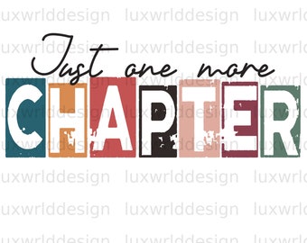 Nog maar één hoofdstuk, png-bestand - Book Lover Design (digitale download)