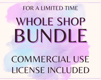 Whole Shop Bundle Commercial License Included | All Past And Future Designs In My Shop | PNG Bundle | Design Bundles Shop | Bundle Design