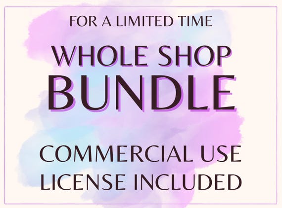 Whole Shop Bundle Commercial License Included | All Past And Future Designs In My Shop | PNG Bundle | Design Bundles Shop | Bundle Design