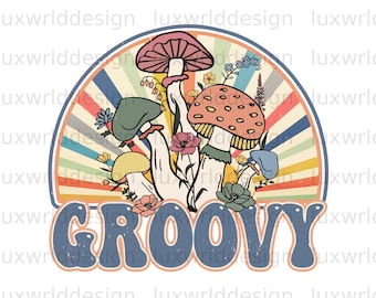 Groovy Mushroom PNG | Hippie png | Hippie Soul png | Sublimation Design | Digital Design Download | Mushroom png | Trippy png