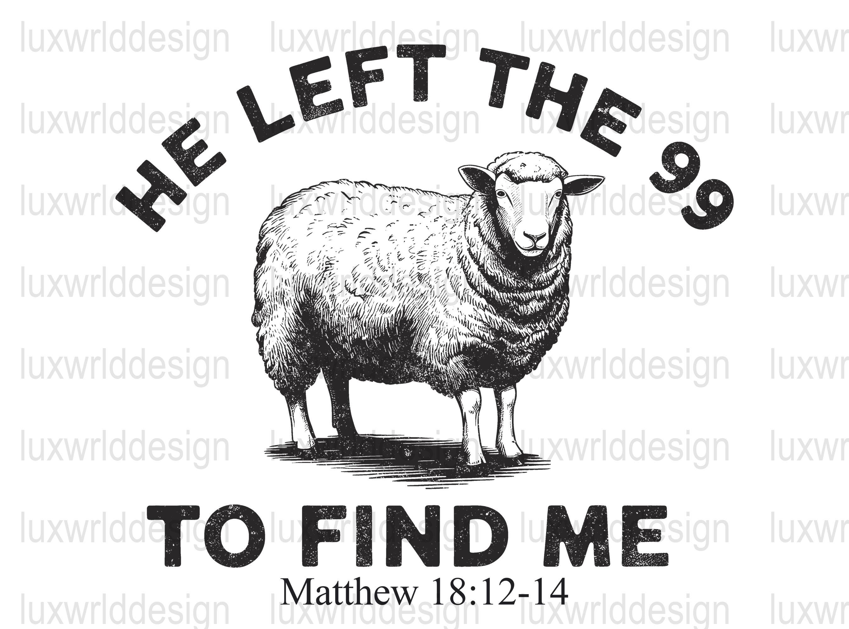 He Left the 99 Sheep PNG: Christian Faith Clipart (digital Download) - Etsy