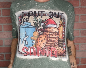 I Put Out for Santa | Milk and Cookies | T-Shirt | Christmas | Funny