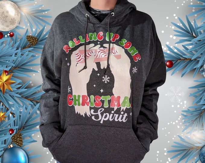 Rolling Up Some Christmas Spirit | Christmas Tree Cakes | For men and women | Hoodie