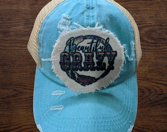 Beautiful Crazy ponytail back trucker hat