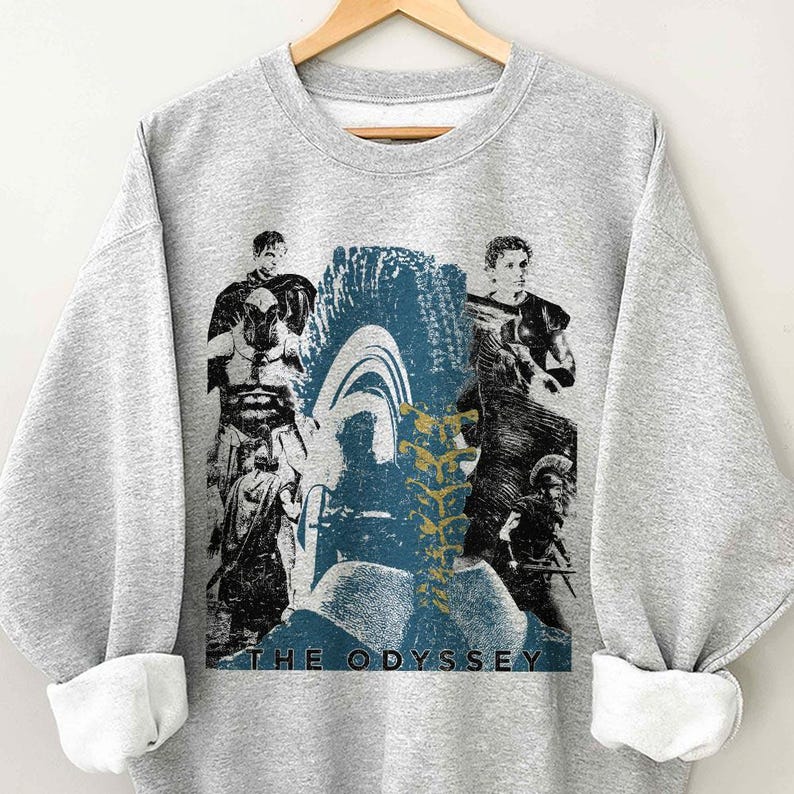Vintage grafisch T-shirt uit de jaren 90 met de tekst "The Odyssey Comfort Colors". afbeelding 2