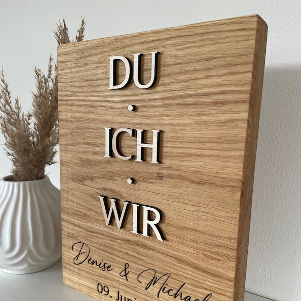 Hochzeitstag Liebesschild Jahrestag Paar Geschenkidee Holzschild