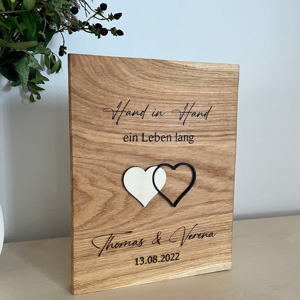 Hochzeitstag Jahrestag Hochzeitsschild Geschenk personalisiert