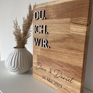 Hochzeitstag Hochzeitsgeschenk Jahrestag Holzschild personalisierte Geschenkidee Geschenk zur Hochzeit Geburtstagsgeschenk Frau Bild 6