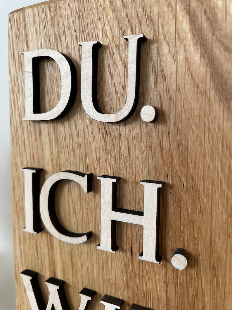 Hochzeitstag Hochzeitsgeschenk Jahrestag Holzschild personalisierte Geschenkidee Geschenk zur Hochzeit Geburtstagsgeschenk Frau Bild 2