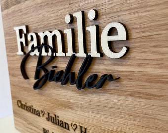 Türschild, Familienschild, Namensschild Holzschild, Personalisiertes, Weihnachtsgeschenk