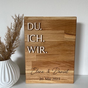 Hochzeitstag Hochzeitsgeschenk Jahrestag Holzschild personalisierte Geschenkidee Geschenk zur Hochzeit Geburtstagsgeschenk Frau Bild 7