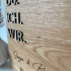 Hochzeitstag Hochzeitsgeschenk Jahrestag Holzschild personalisierte Geschenkidee Geschenk zur Hochzeit Geburtstagsgeschenk Frau Bild 5