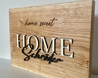 Familienschild, Namensschild | Holzschild, Personalisiertes, Weihnachtsgeschenk