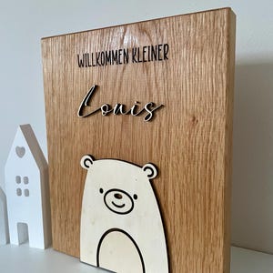 Cadeau de naissance - Panneau en bois nouveau-né, signe de naissance, signe bébé, cadeau bébé