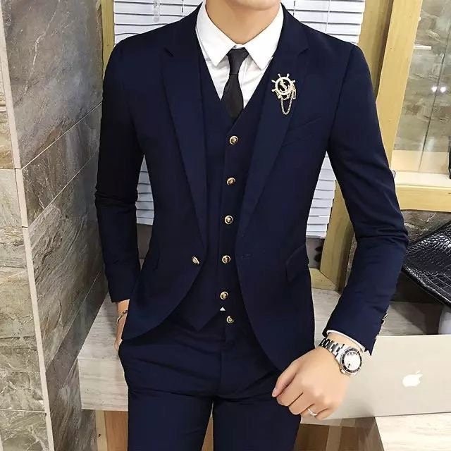 Navy Dress Coat - Etsy