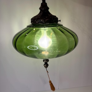 Vintage MCM Hanging Swag Lamp