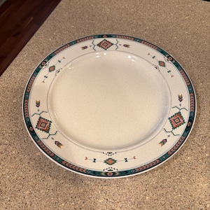 Studio Nova Adirondack Serving Platter 12” Large Round Plate Aztec Western