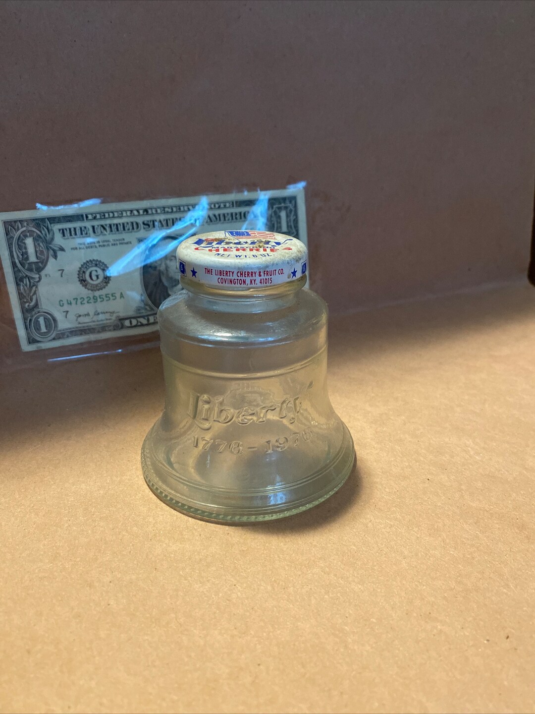 Liberty 17761976 Maraschino Cherries Bell Glass Jar Etsy