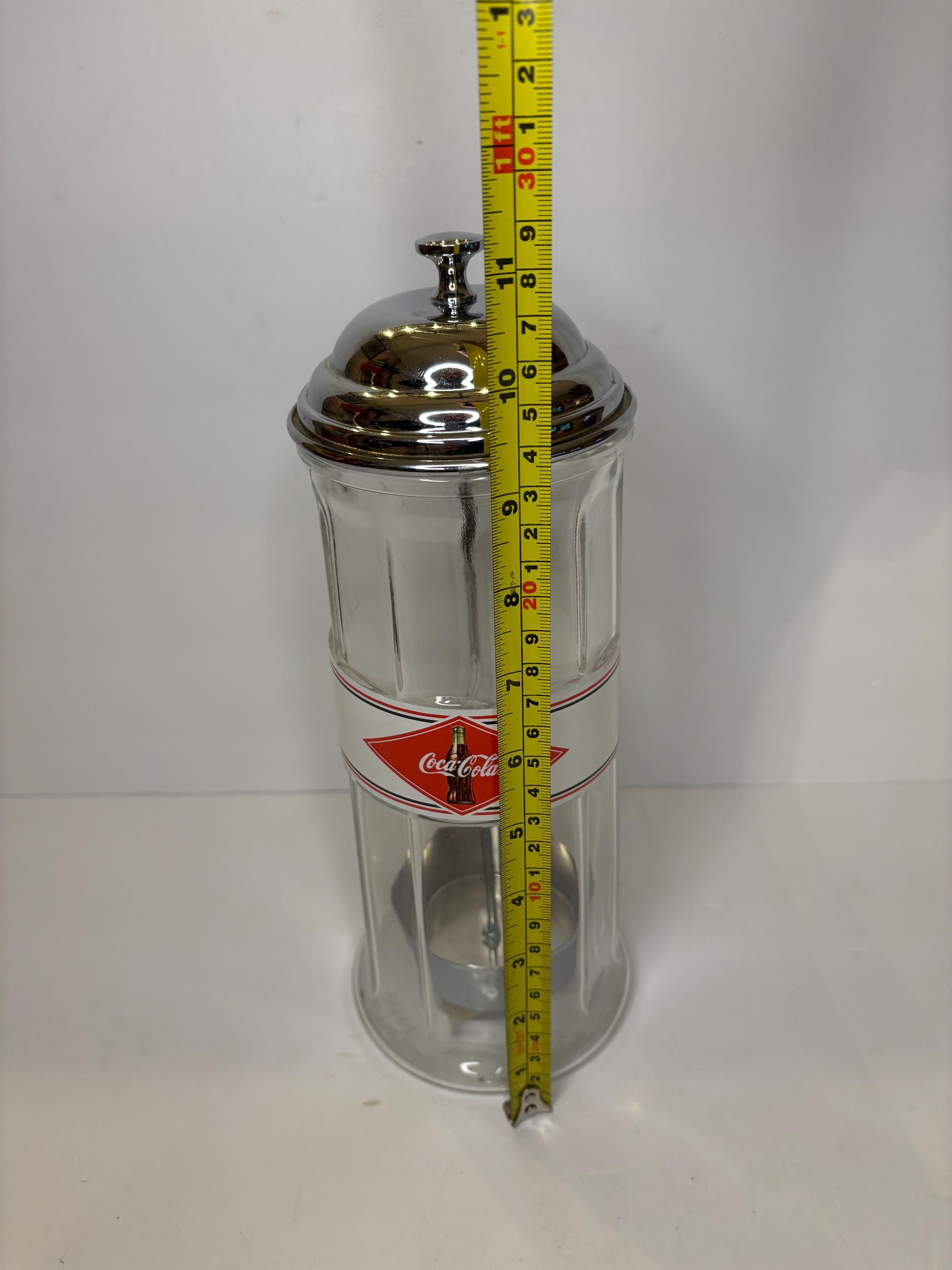 ヴィンテージ コカコーラ クリアガラス ヘビーストローディスペンサー
