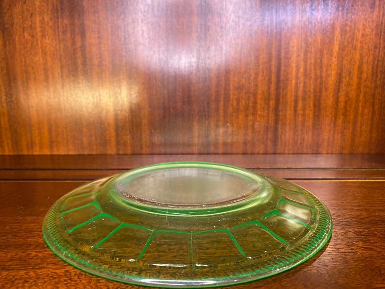 Vaseline Glass Plate Etsy