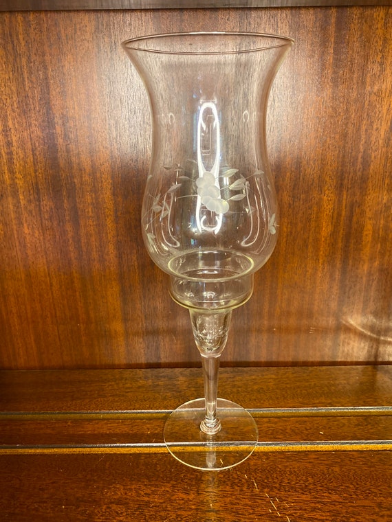 Princess House Heritage Crystal Hurricane Candle Holder Etsy