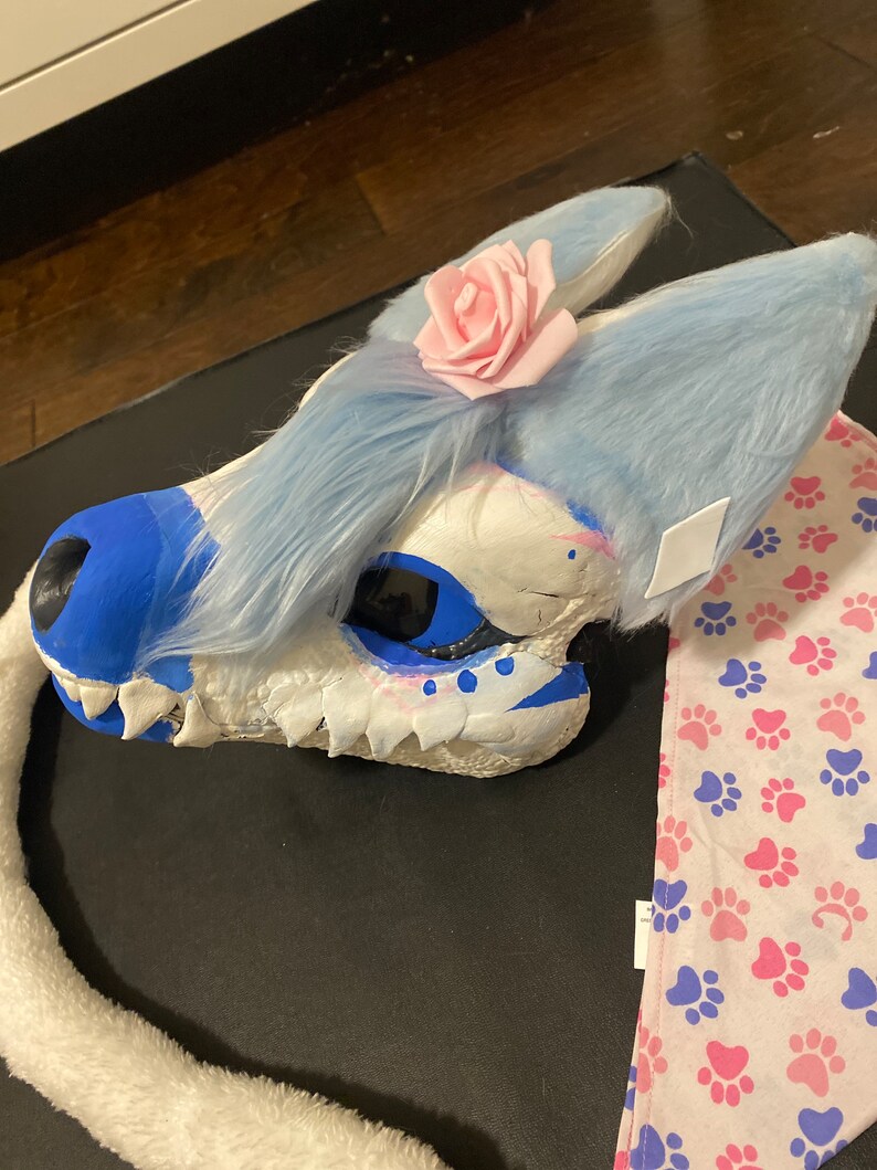 Dino Raptor Furry/Fursuit Head Skull Dog Mask Moving Jaw Etsy