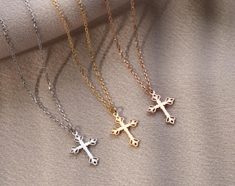 Cross Necklace Women, Gold Cross Necklace, Silver Cross Necklace,  Gold Cross, Dainty Cross Necklace for Women, Gold Cross Pendant
