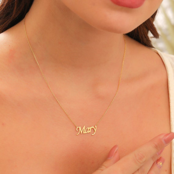 Baby name plates best sale necklace