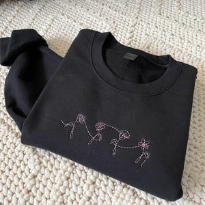 Embroidered BTS Love Yourself Flowers Crewneck