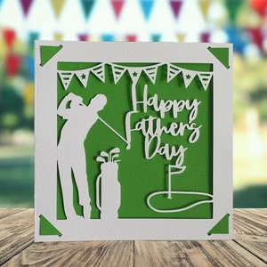 Carte personnalisée de golf pour la fête des pères, carte de fête des pères pour lui, carte de fête des pères pour le golf, carte de fête des pères pour golfeur