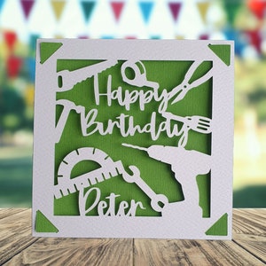 DIY carte de joyeux anniversaire personnalisée, carte de joyeux anniversaire pour homme à tout faire, carte d'anniversaire de constructeur, carte d'anniversaire pour papa